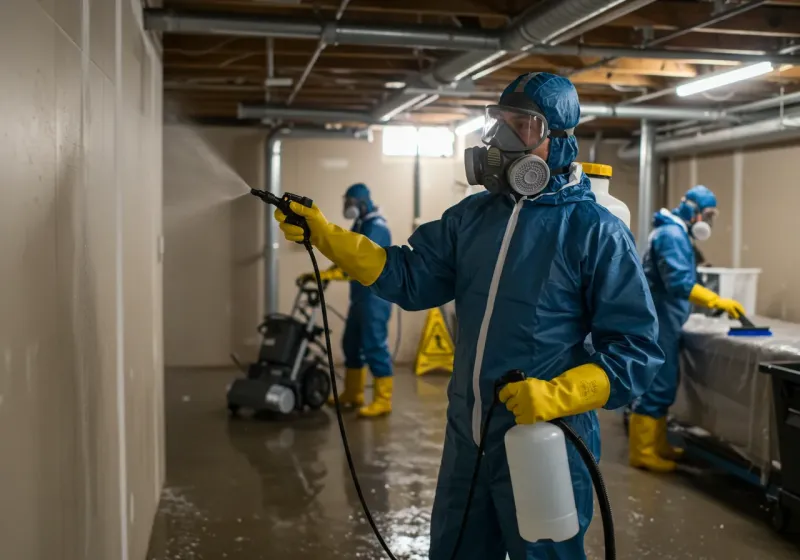 Basement Sanitization and Antimicrobial Treatment process in Pine Crest, TN