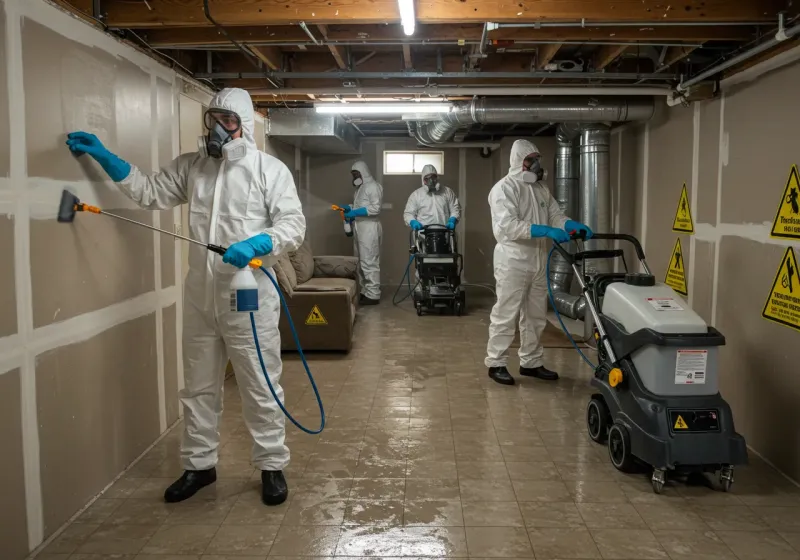 Basement Moisture Removal and Structural Drying process in Pine Crest, TN